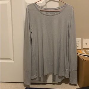 Gap Open Back Athletic Top Gray Size S EUC